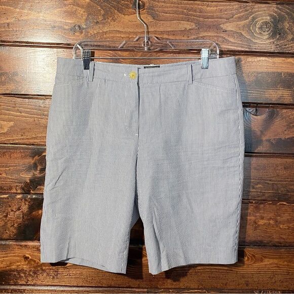 Talbots Black and White Striped Women Shorts - Picture 2 of 16